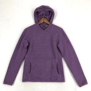 Eddie Bauer Women's Size Small Purple Fleece Lined Knit Long Sleeve Hoodie